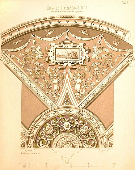 Karl Schaupert, Plafonds-Dekorationen. Entwurfe zur Verzierung der Decken von Zimmern und Salen
1887