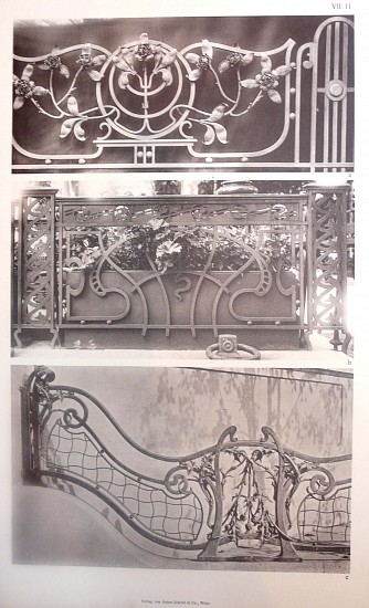 Anton Schroll, Ausgefuhrte Kunstschmiedearbeiten der Modernen Stilrich
1900s