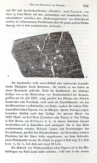 Mineralien, Notiz uber das meteoreisen von Nebraska
1861
