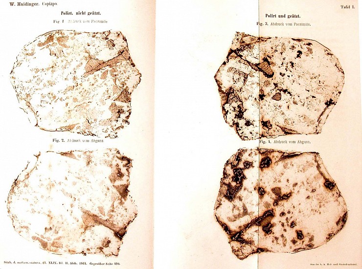 Mineralien, Eine Grosskornige Meteoreisn-Breccie von Copiapo.
1864