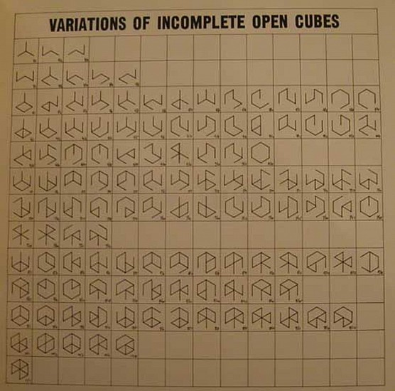 Sol Lewitt, Incomplete Open Cubes
1974