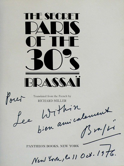 Brassai, The Secret Paris of the 30's
1976
