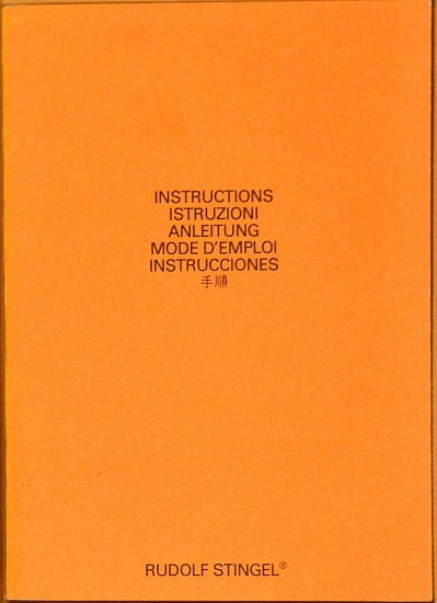 Rudolf Stingel, Rudolf Stingel:Instructions
1989