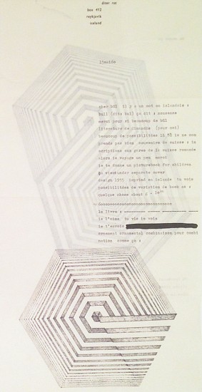 Dieter Roth Prints, Manuscript by Dieter to Andre
1960