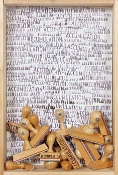 arman accumulation of stamps sculptures mixed media zoom 550