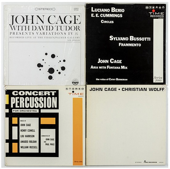 John Cage, Musica presents the music of John Cage. White Label. White album cover with title label mounted
1958-1966